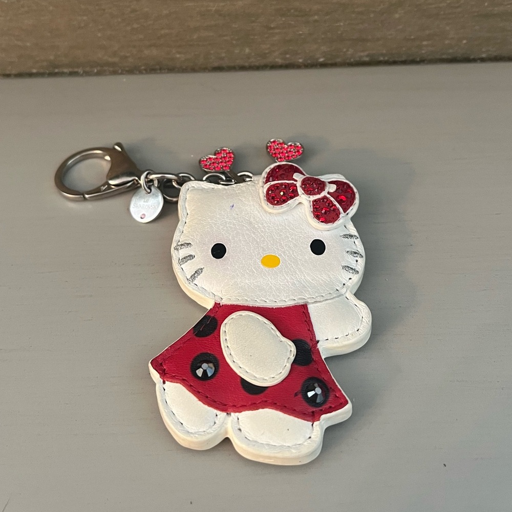 Swarovski Leather Hello Kitty Keychain / Bag Charm